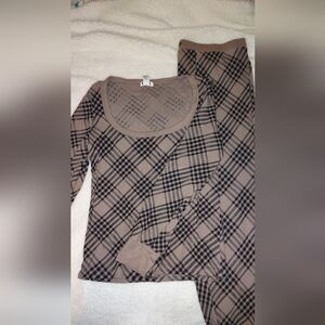 PINK Paid Long Sleeve Top and Pants PJ Set